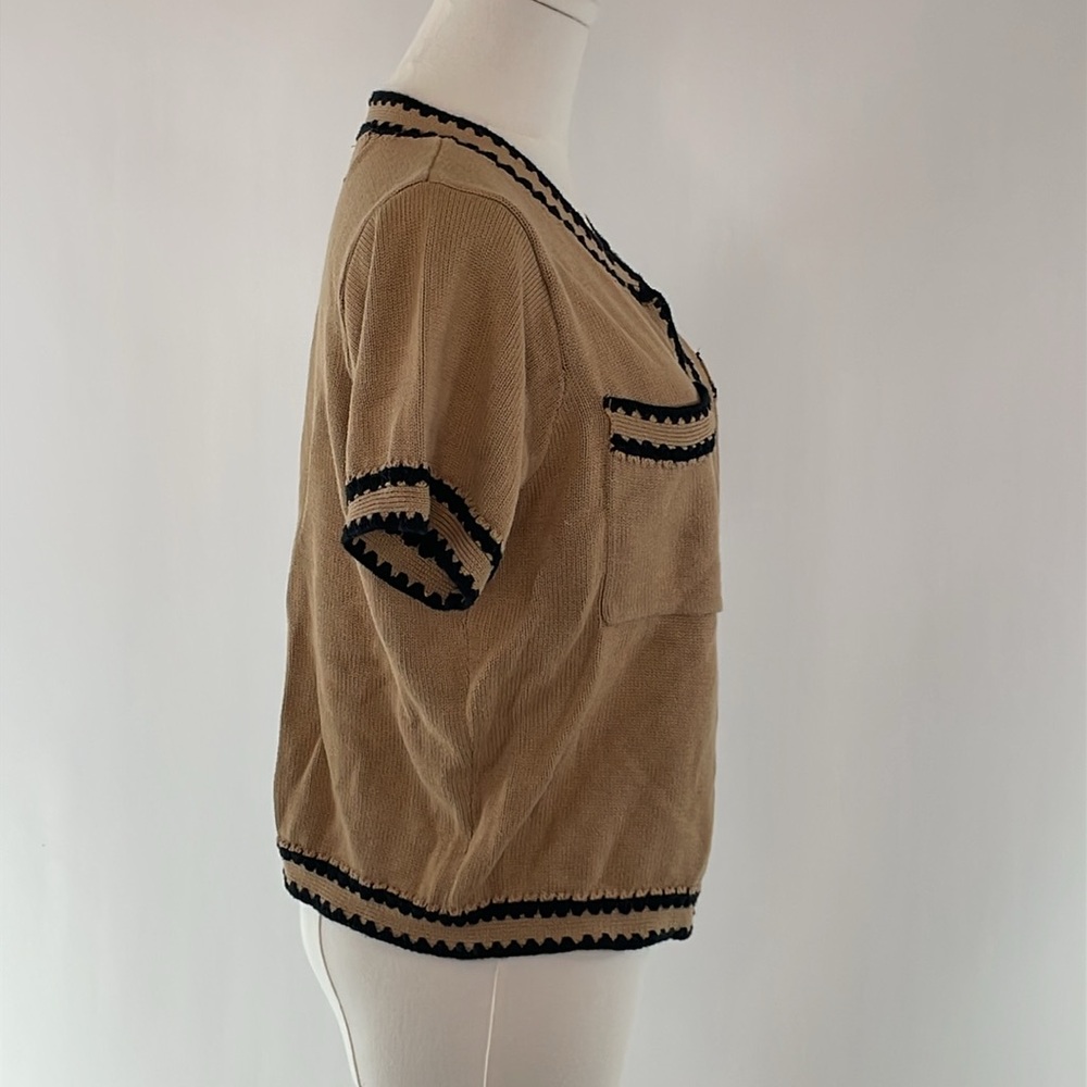 Central Park West Jules Crochet Edge Top, L - Picture 9 of 13